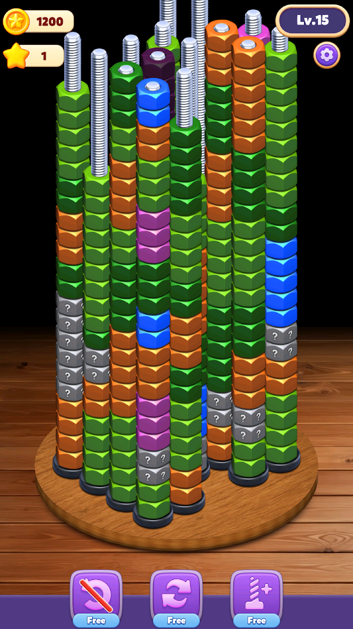 Nut Stack: Sort Puzzle screenshot